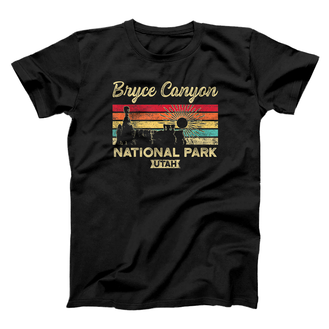 Personalized Retro Sunset National Park Bryce Canyon T-Shirt