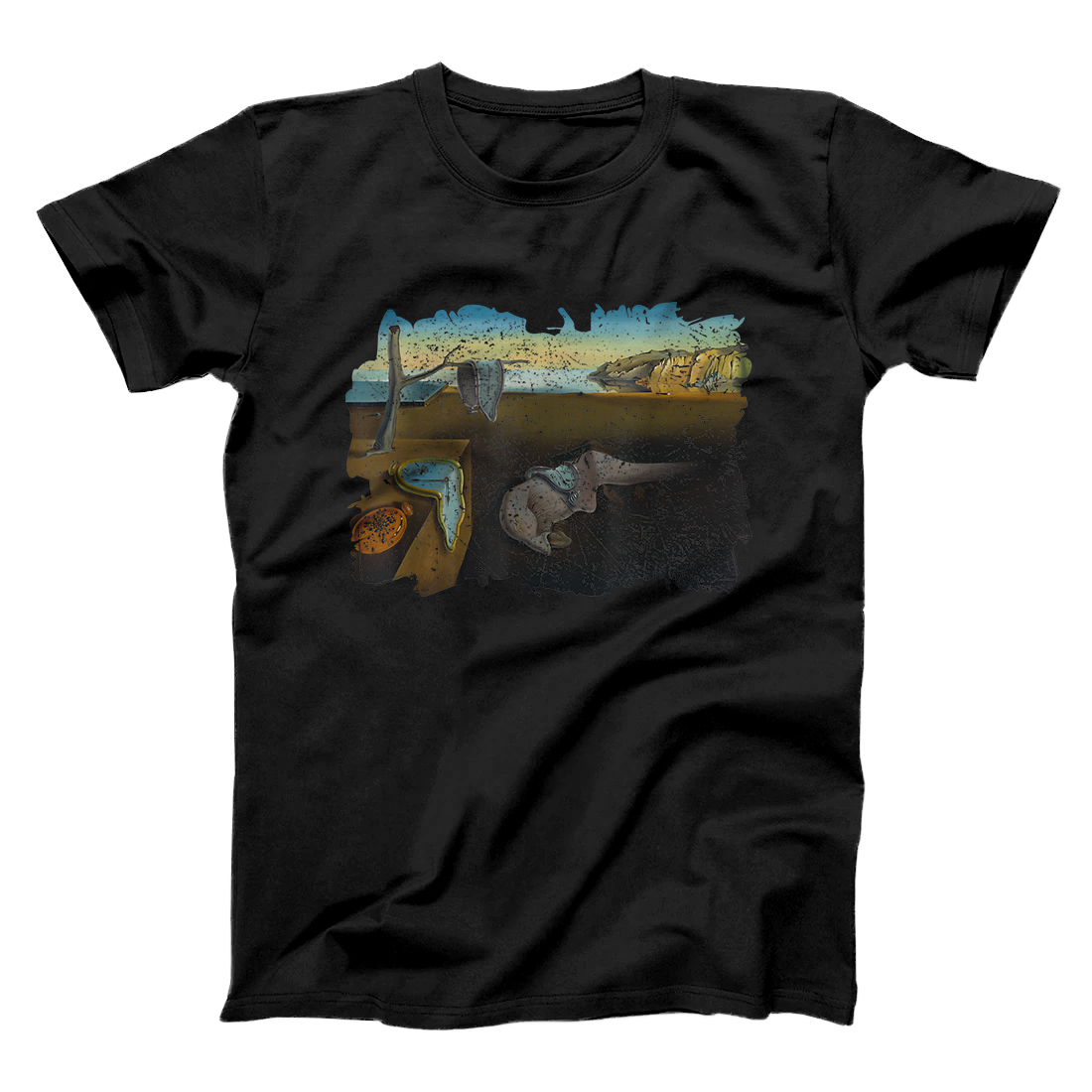 Personalized Distress The Persistence of Memory Famous Painting By Dali T-Shirt