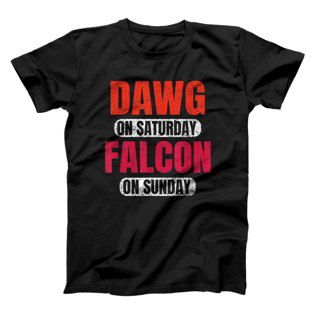 Personalized Dawg on Saturday Falcon on Sunday Georgia Fan Funny Gift T-Shirt