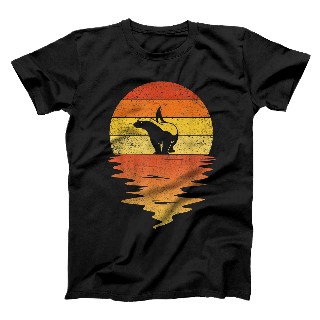 Personalized Honey Badger shirt 70s retro sunset vintage Honey Badger T-Shirt