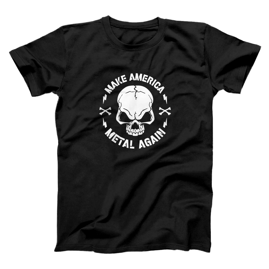 Personalized Make America Metal Again Skull Vintage Rock MAGA T-Shirt