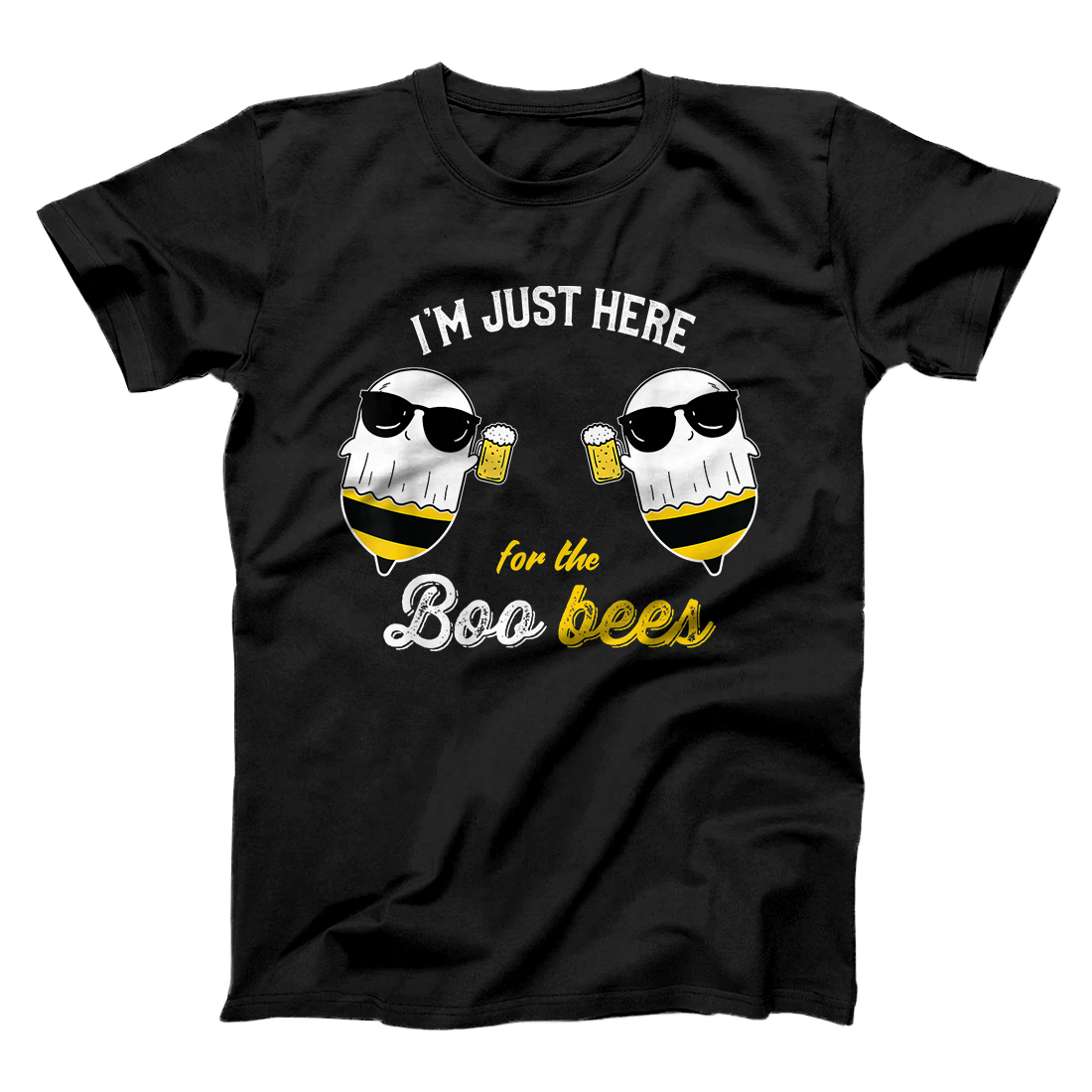 Personalized I'm just Here for the Boo Bees Halloween Funny T-Shirt