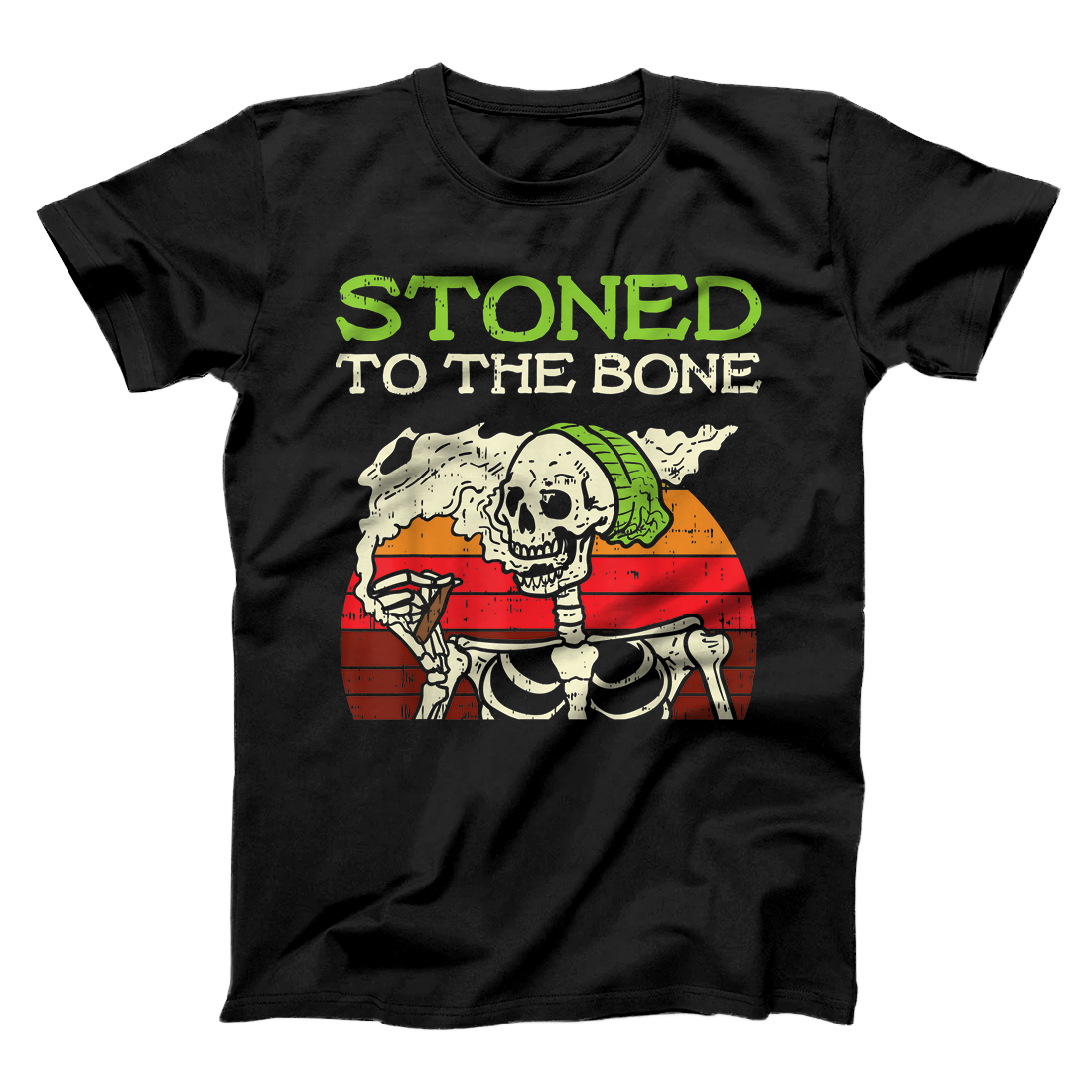 Personalized Stoned To The Bone Skeleton Smoking Weed Halloween 2020 Pot T-Shirt