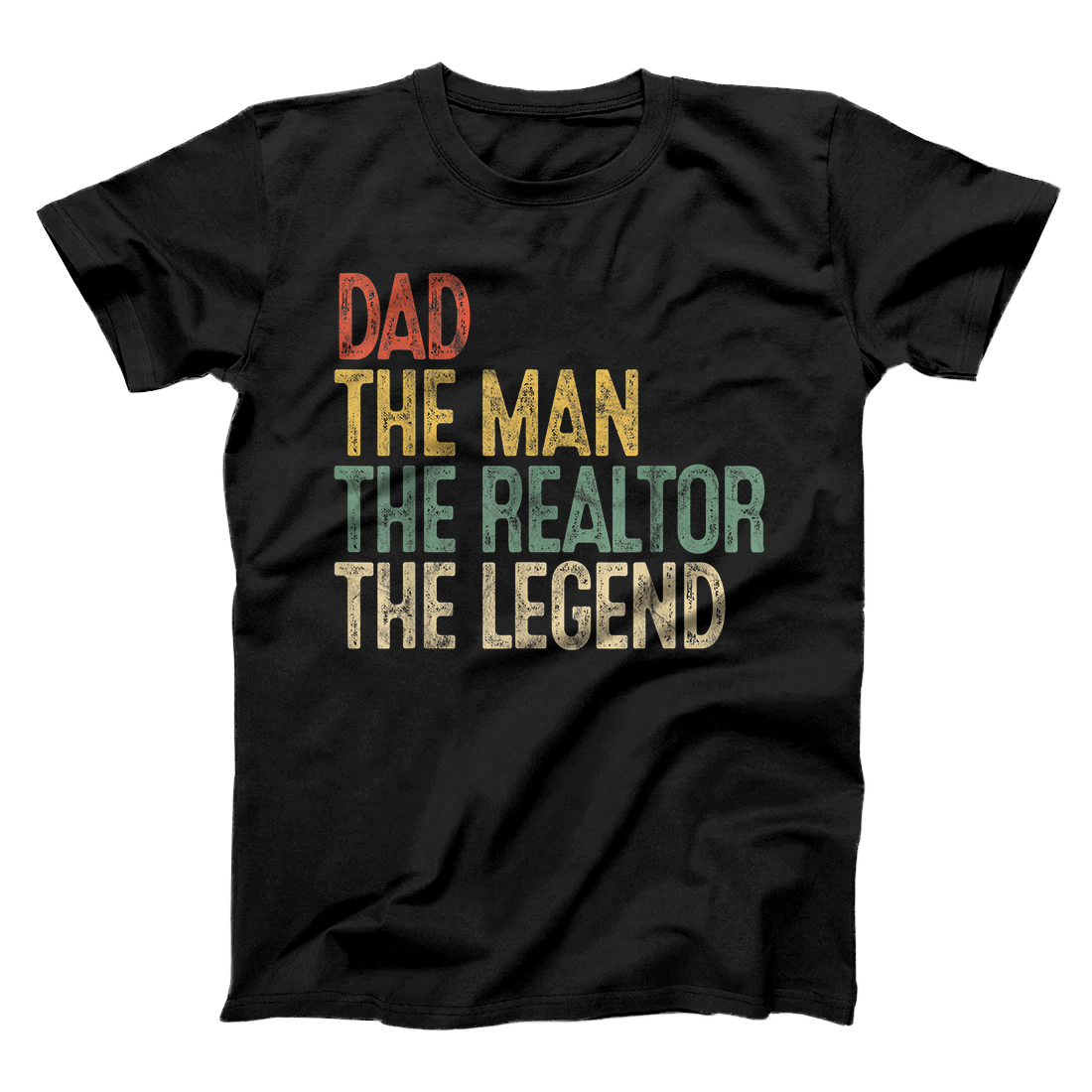 Personalized Vintage Dad Man Realtor Legend Gift Father Real Estate Agent T-Shirt