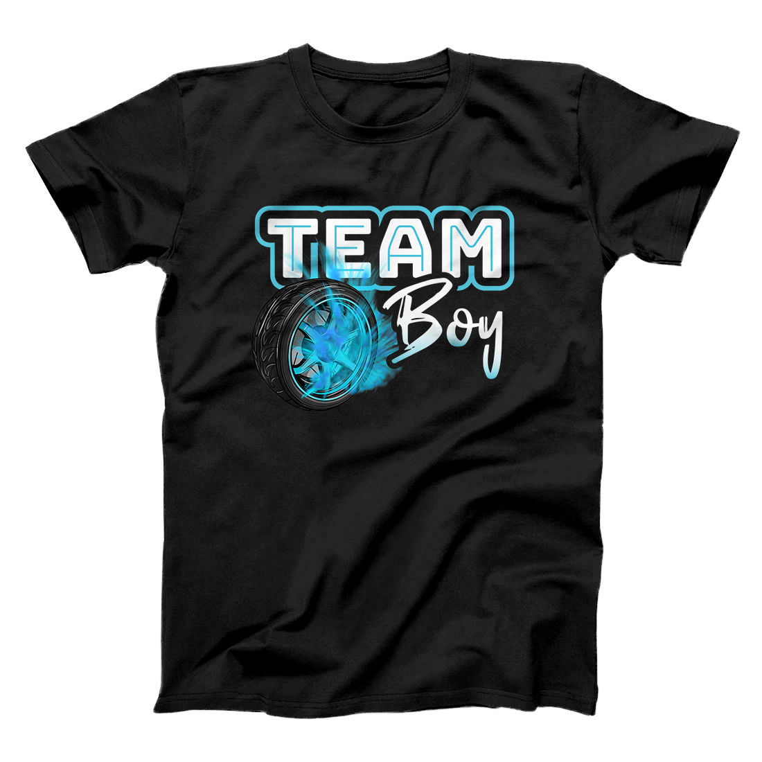 Personalized Gender Reveal Team Boy Burnouts Baby Shower Party Gift Idea T-Shirt