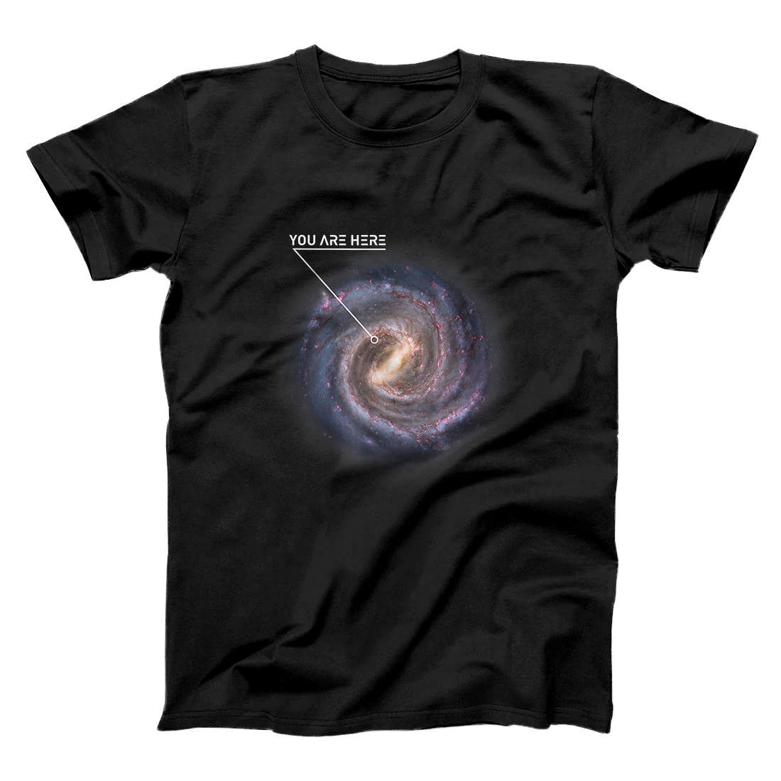 Personalized "You Are Here" Galaxy Astronomy Milky Way Space Sci-Fi T-Shirt