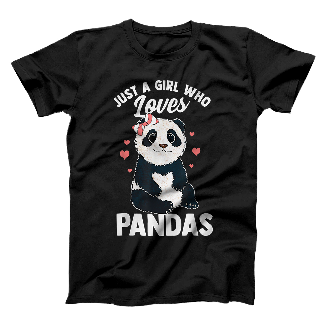 Personalized Cute Panda Gift for Women Girls Just A Girl Who Loves Pandas T-Shirt