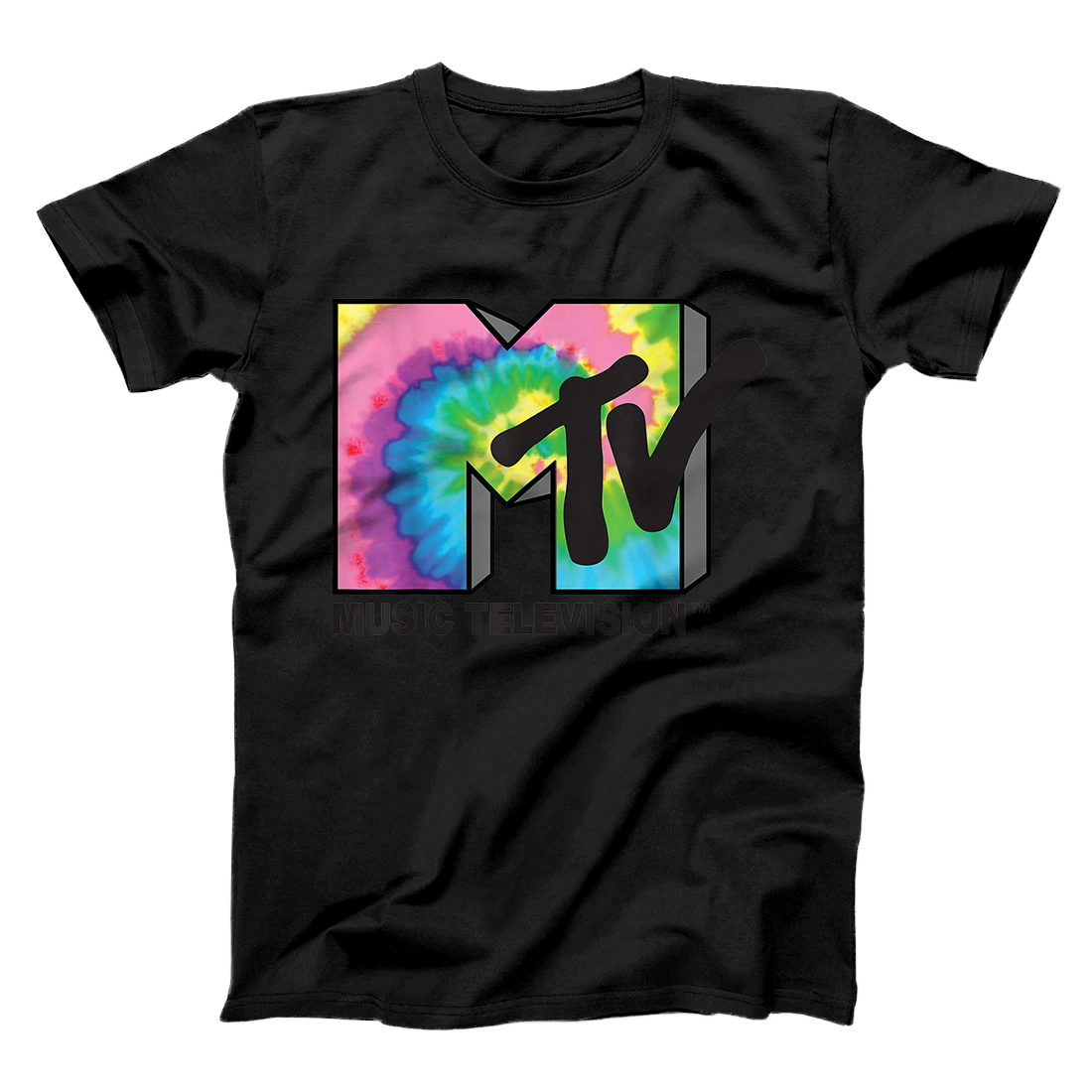 Personalized MTV Logo Rainbow Tie-dye T-Shirt