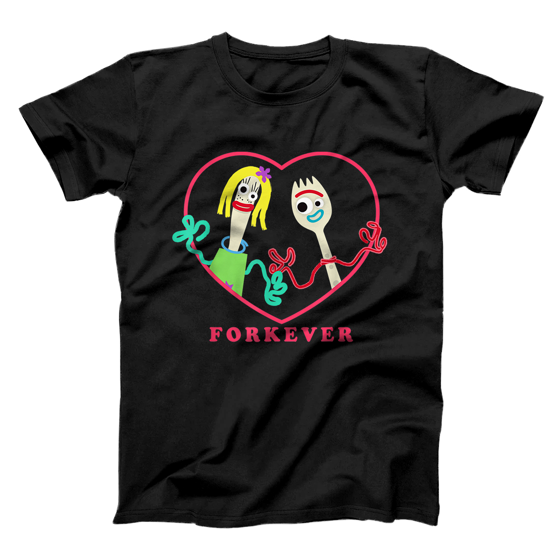 Personalized Toy Story 4 Forky and Girlfriend Forkever Valentine's Day T-Shirt