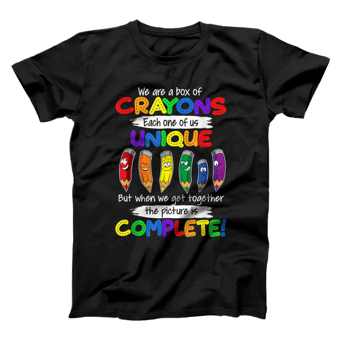 Personalized We Are A Box Of Crayons Each One Of Us Unique T-Shirt