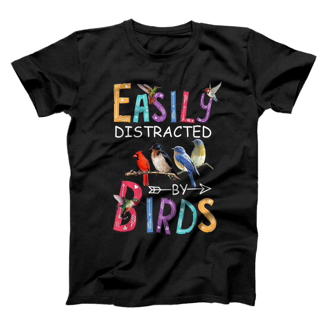 Personalized Easily Distracted By Birds Funny Bird T-Shirt