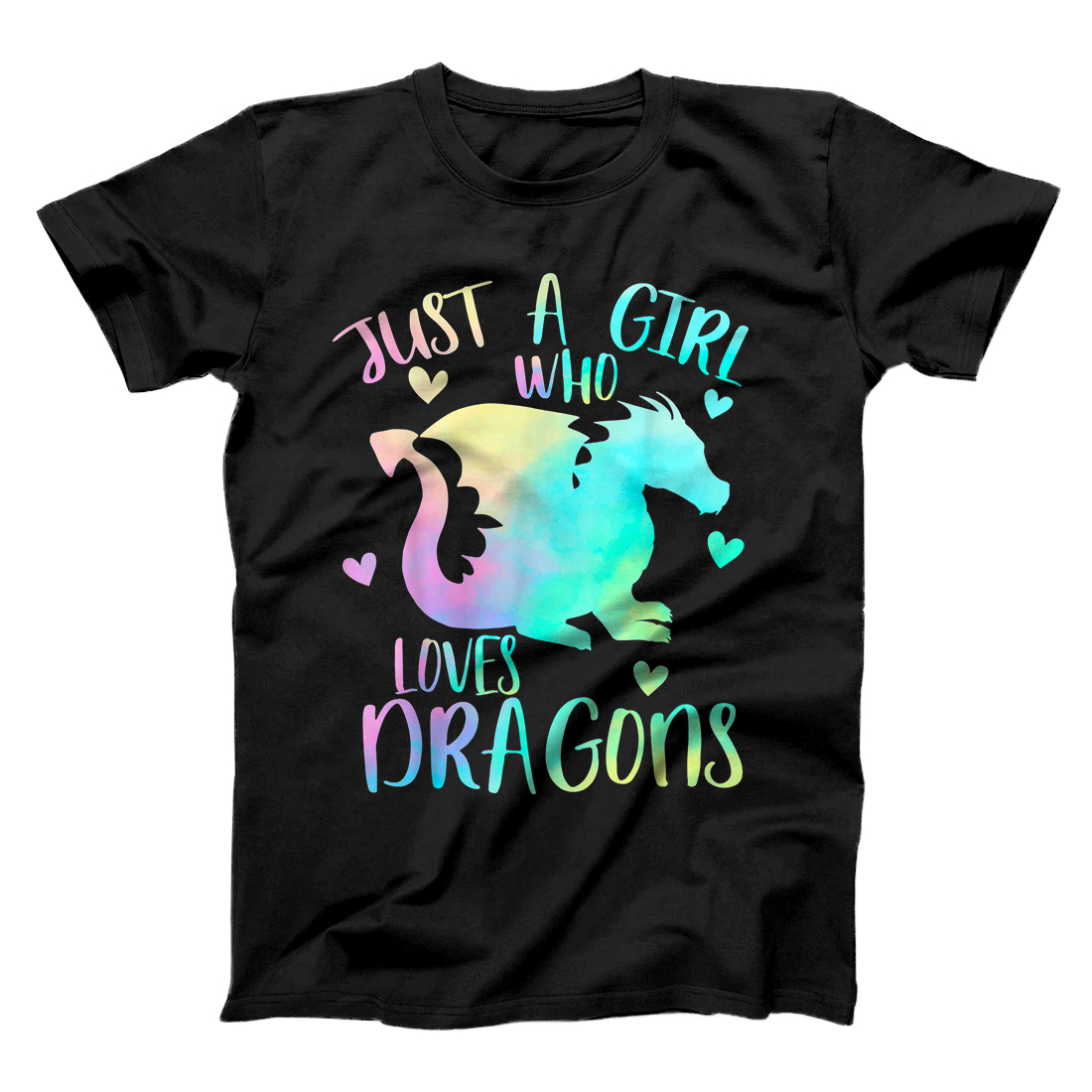 Personalized Just a Girl Who Loves Dragons Cute Dragon Teen Girls Gift T-Shirt