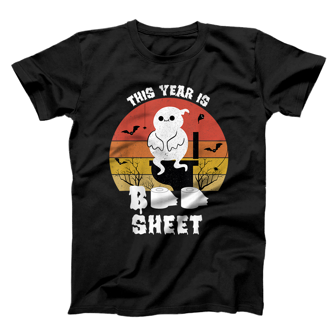 Personalized This Year is Boo Sheet 2020 Vintage Retro Ghost Pooping T-Shirt