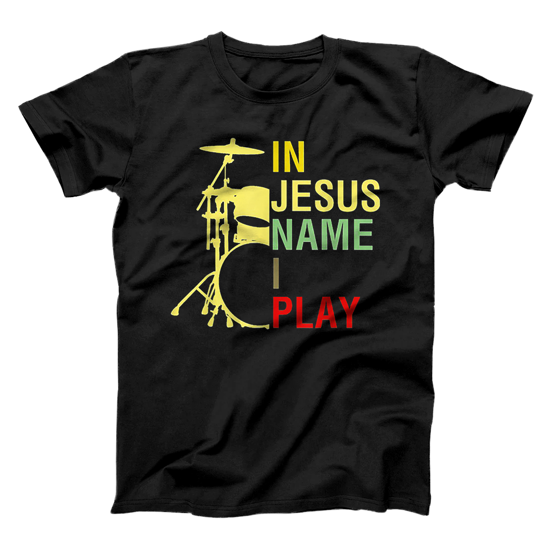 Personalized In Jesus Name I Play Vintage Drum T-Shirt