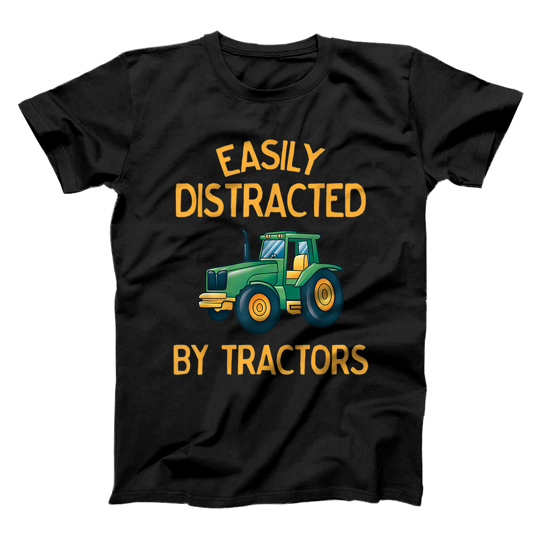 Personalized Easily Distracted by Tractors Funny T-Shirt