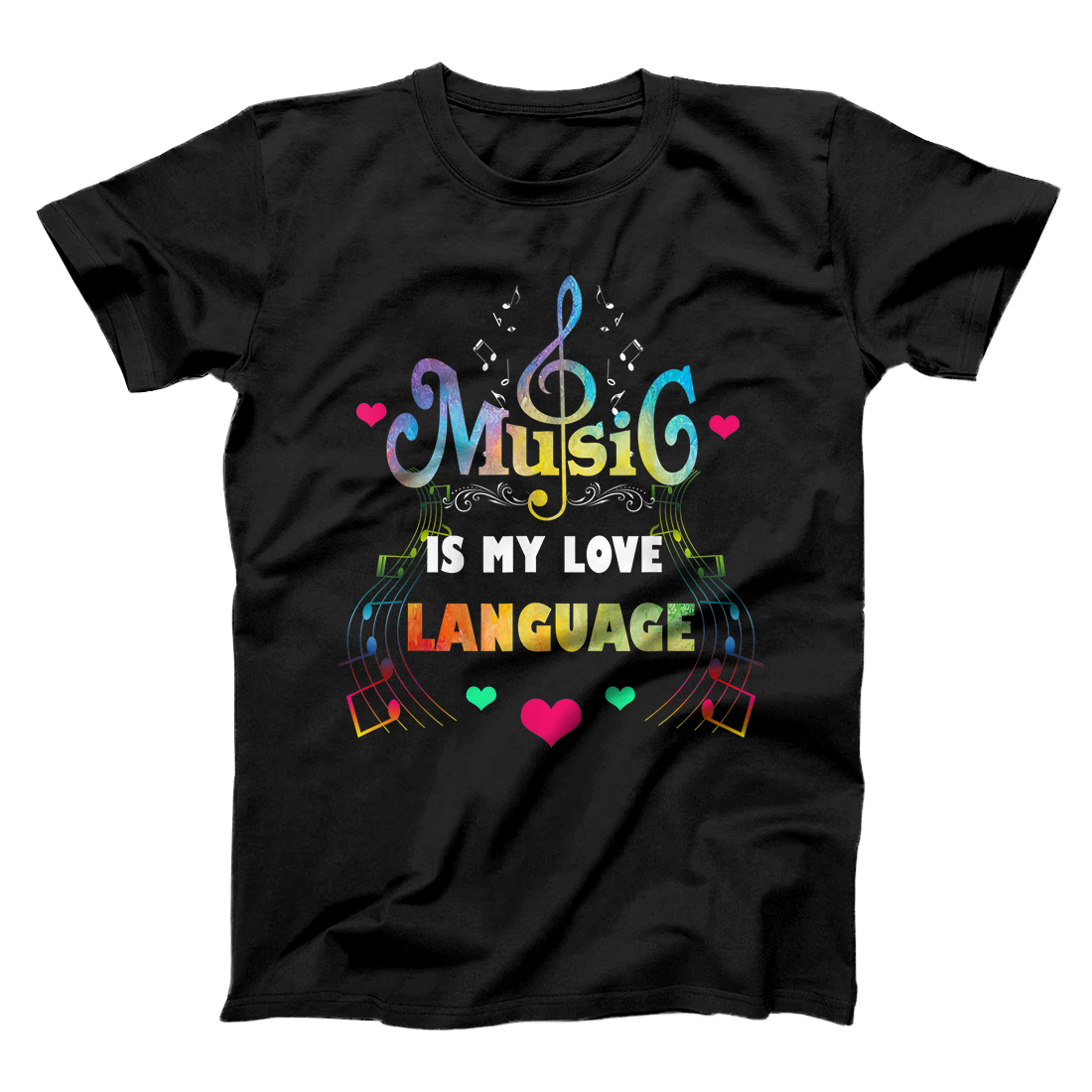 Personalized Music is My Love Language Funny Music T-Shirt