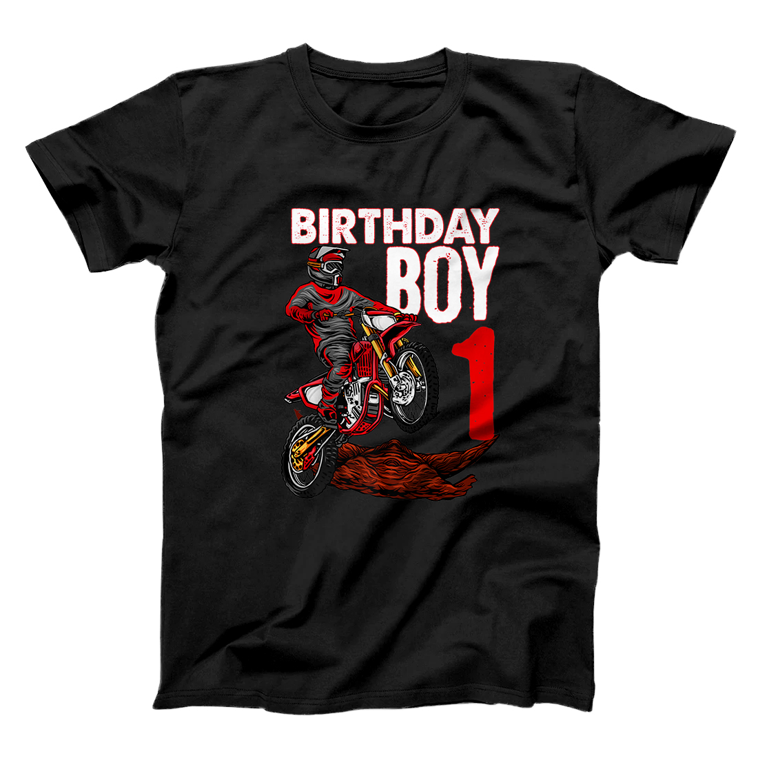 Personalized Motocross Birthday Shirt Motorcycle Themed 1st Birthday Premium T-Shirt