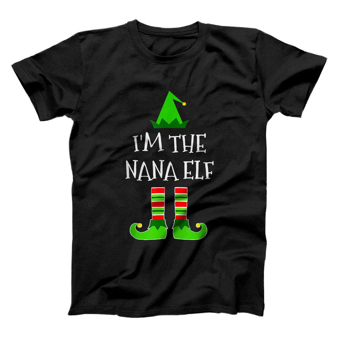 Personalized I'm The Nana Elf Matching Family Christmas Funny Pajama T-Shirt