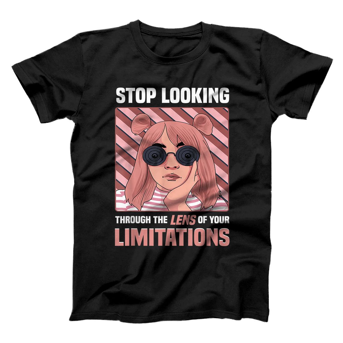 Personalized Stop Looking Lens of Limitations Pastel Emo Goth T-Shirt