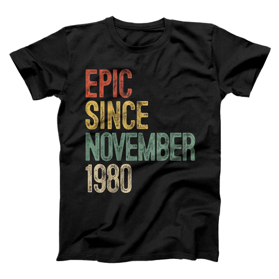 Personalized Fun Epic Since November 1980 40th Birthday Gift 40 Year Old T-Shirt