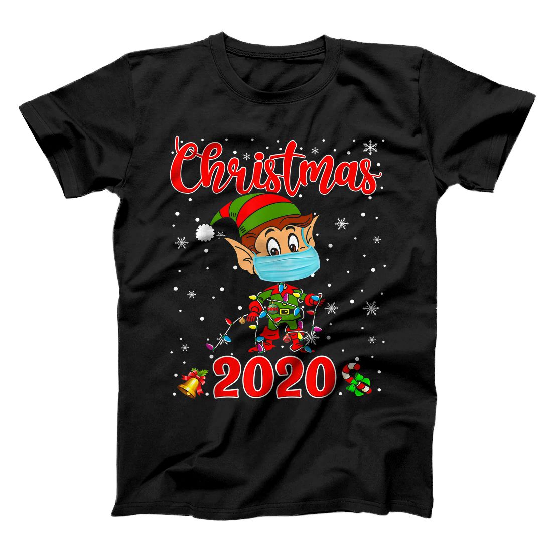 Personalized Christmas 2020 Funny Christmas Lights Elf Lover Gifts T-Shirt
