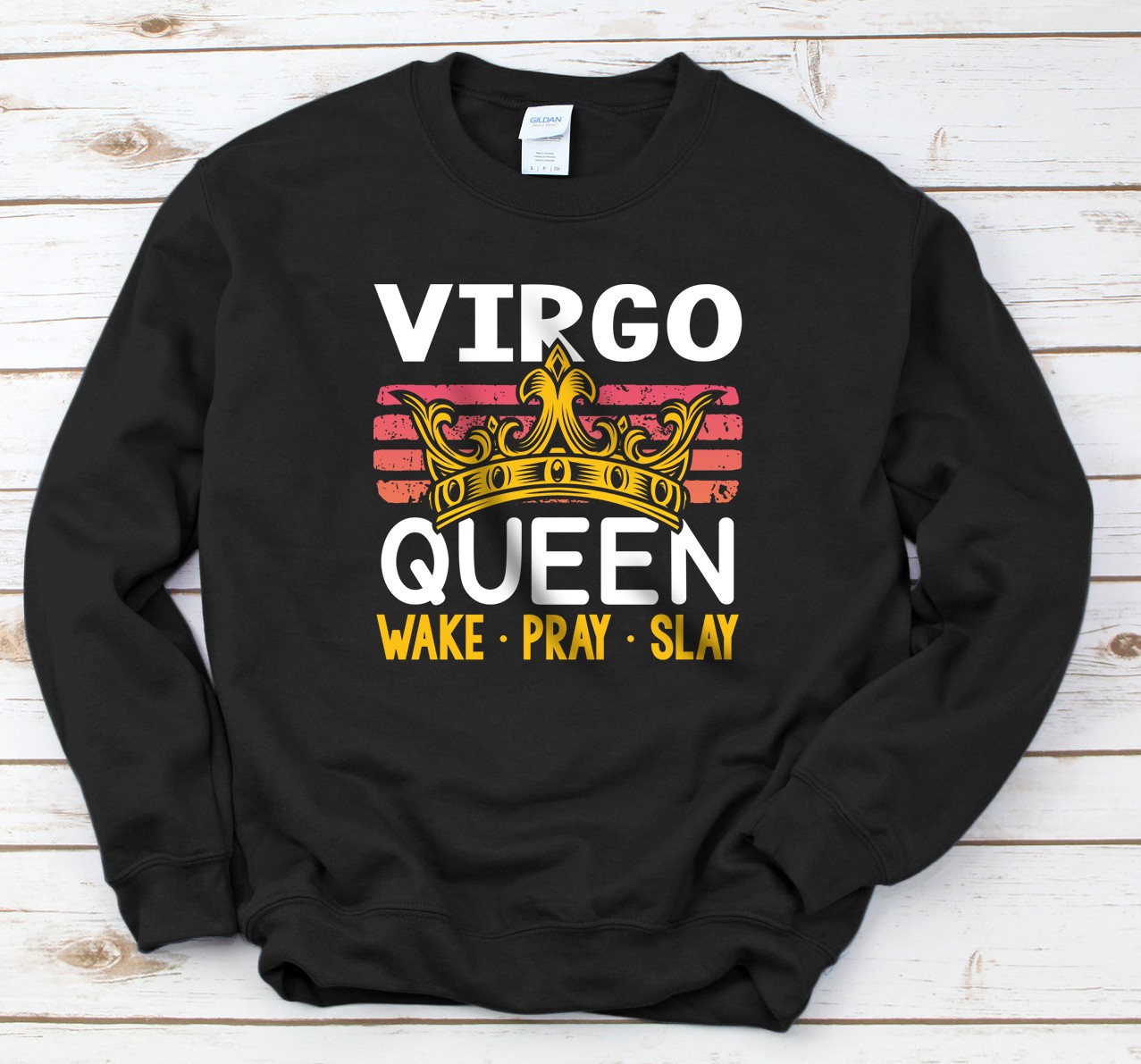 Personalized Virgo Queen Wake Pray and Slay Sweatshirt