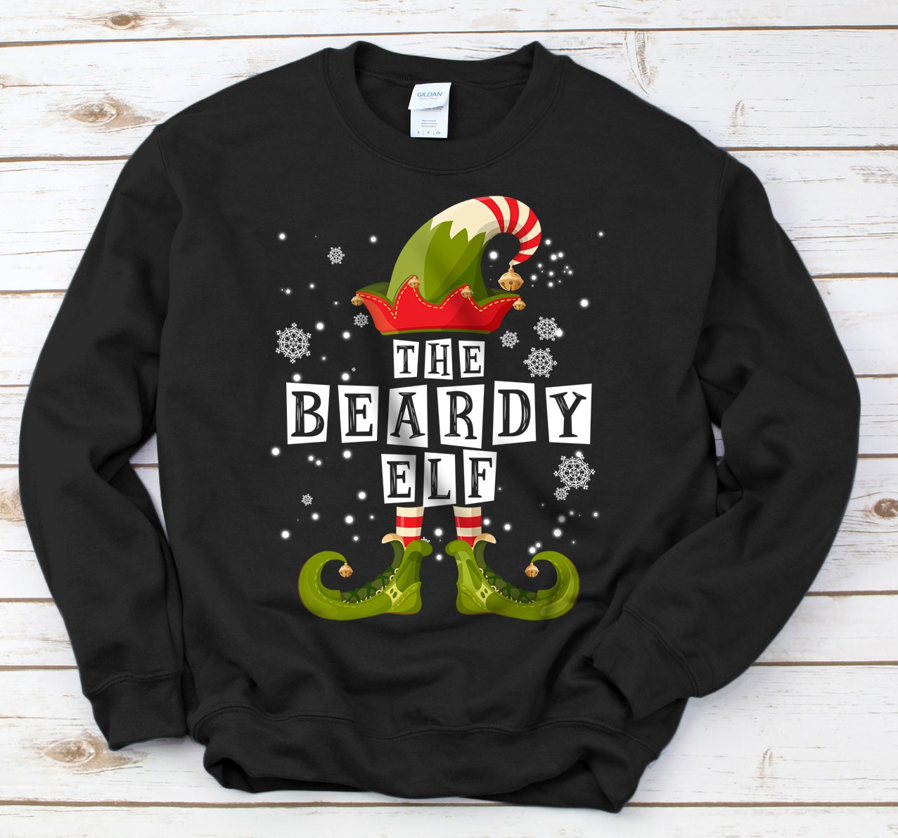 Personalized Beardy Elf Family Matching Christmas Group Funny Gift Pajama Sweatshirt