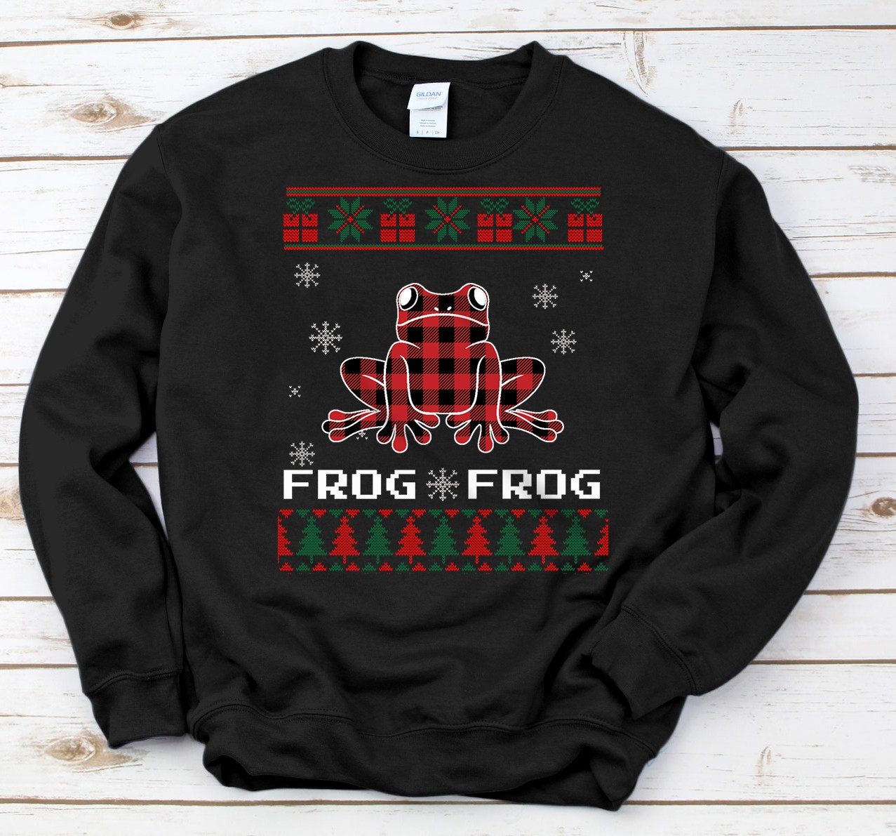 Personalized Frog Lover Merry Christmas Shirt Ugly Christmas Sweater Sweatshirt