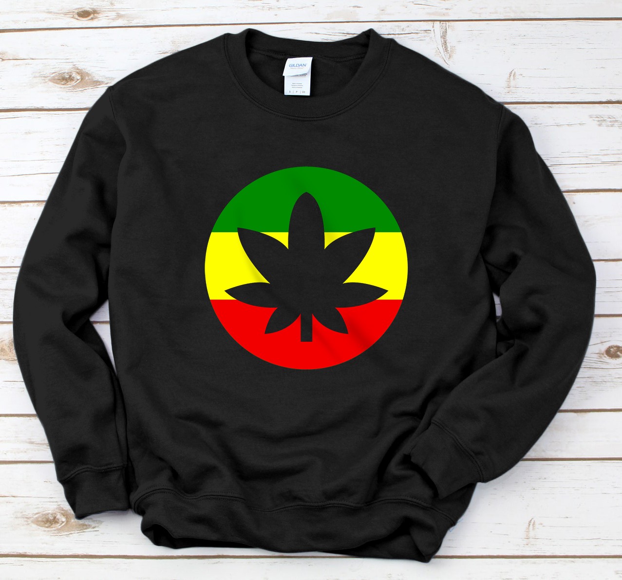 Personalized 420 cannabis rasta flag marijuana Sweatshirt