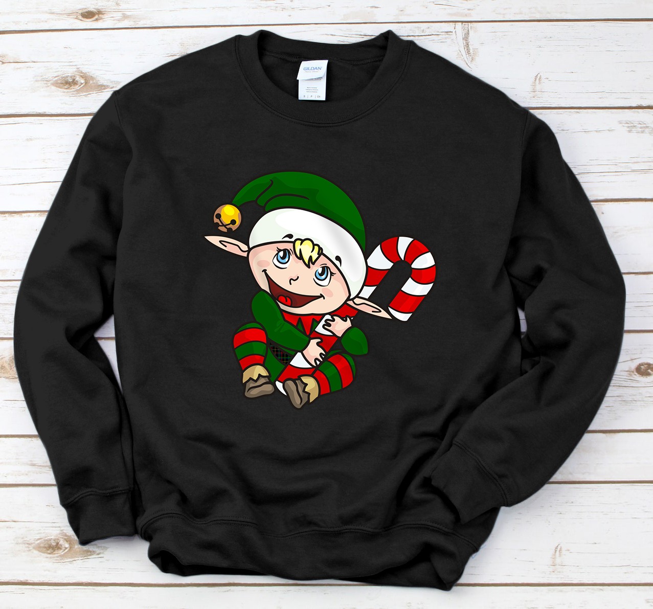 Personalized blonde baby elf christmas Sweatshirt