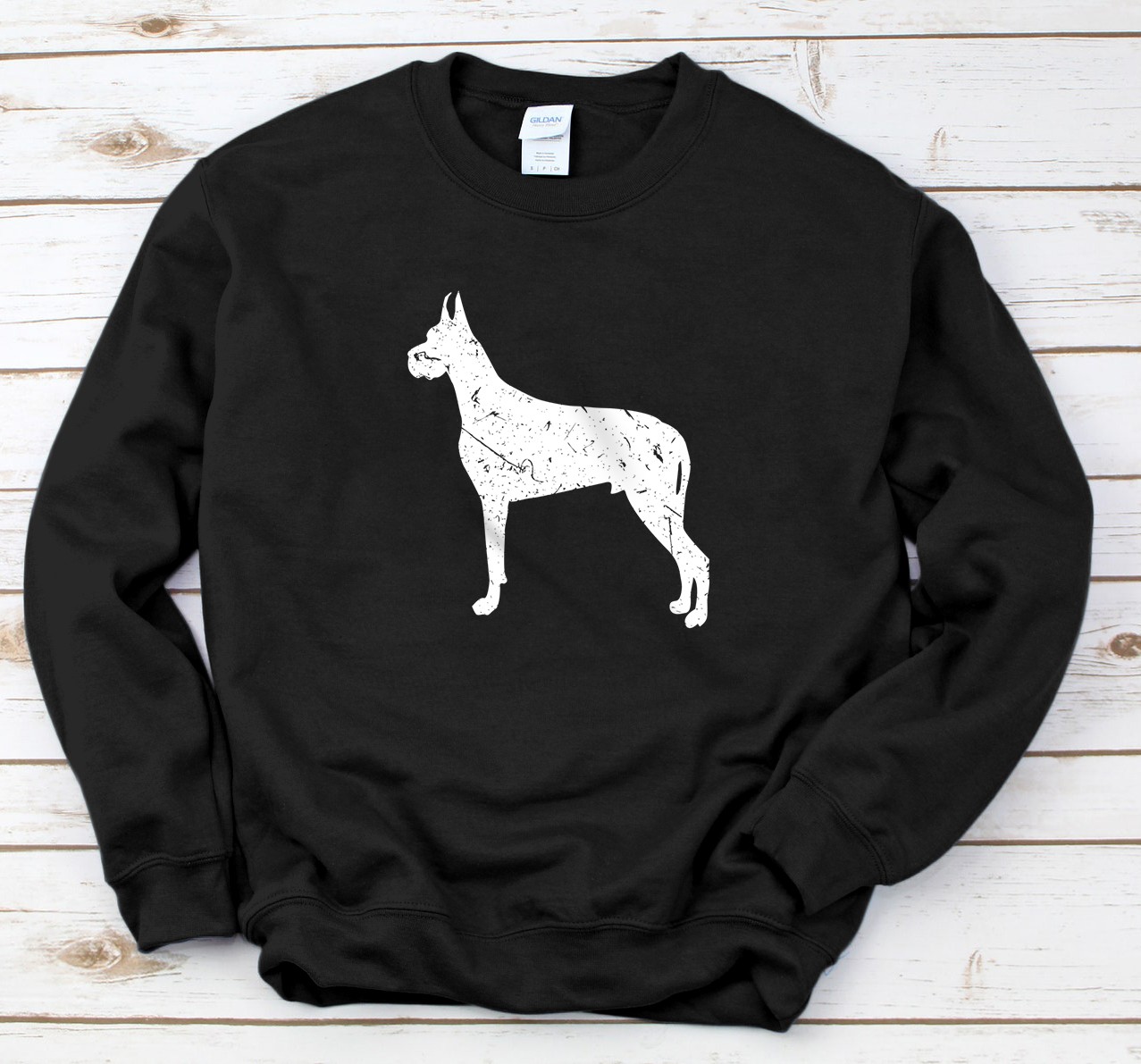 Personalized Great Dane Silhouette Dog Owner Sweatshirt
