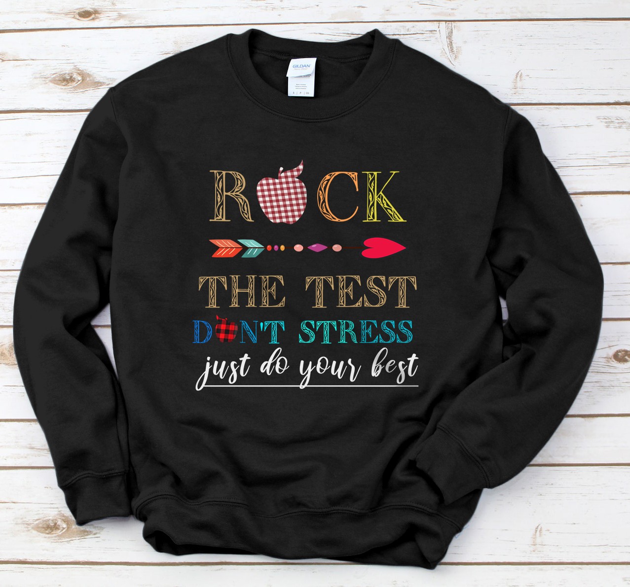 Personalized Motivational Teacher Shirt State Testing rock the test Shirt Sweatshirt