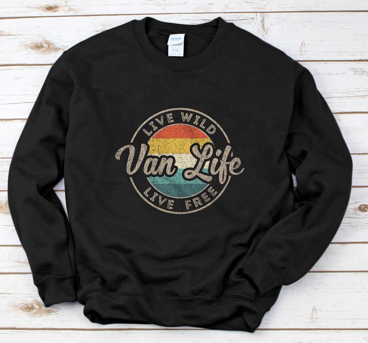 Personalized Van Life Clothing Retro Vintage Van Dwellers Vanlife Nomads Sweatshirt