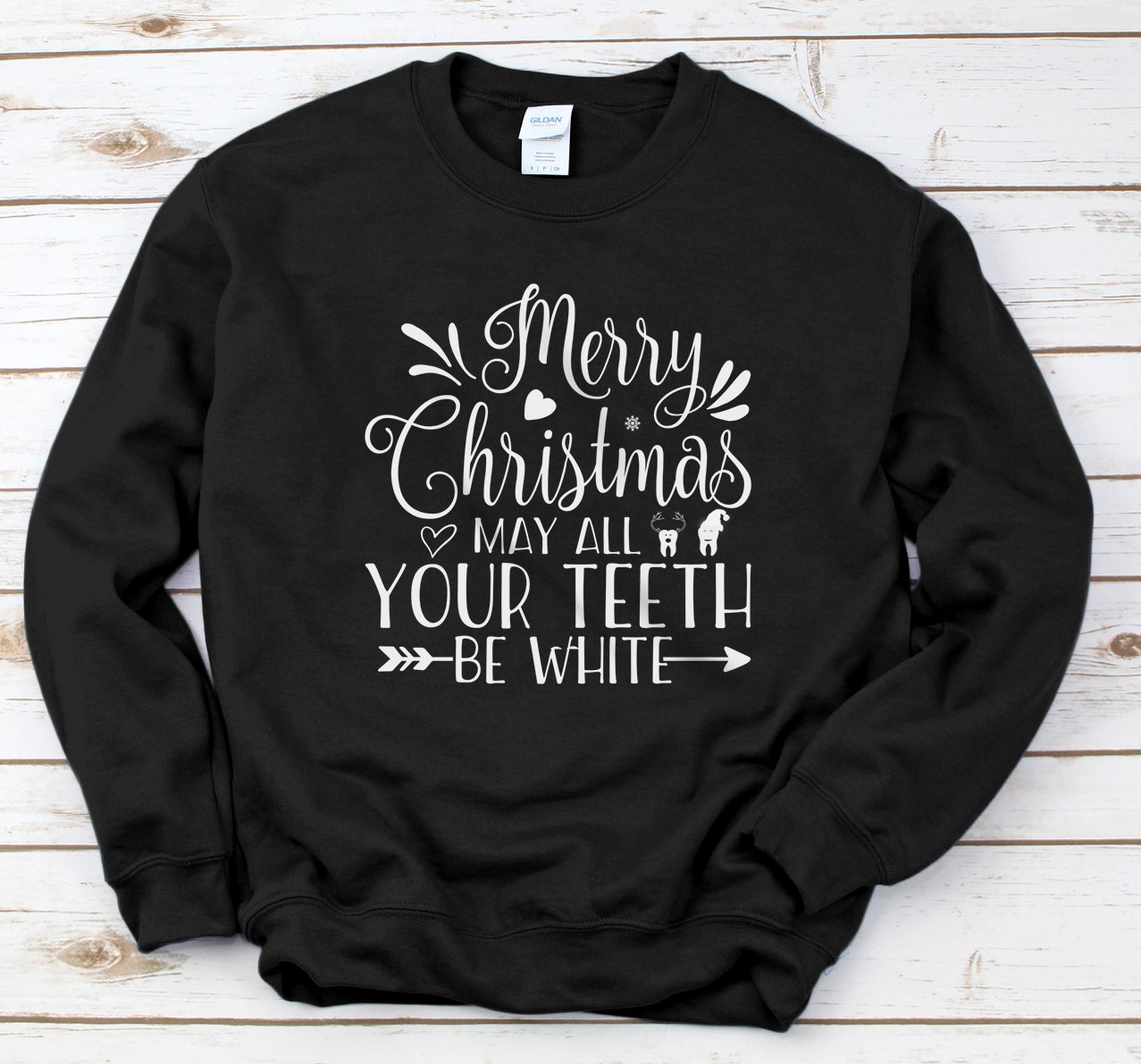 Personalized Merry Christmas May All Your Teeth Be White Dental gift Sweatshirt