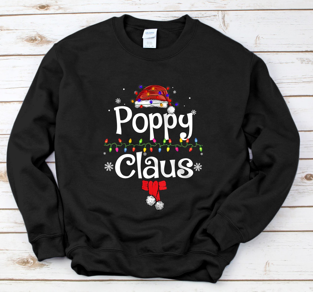 Personalized Funny Poppy Claus Christmas T-Shirt Pajamas Santa Gift Sweatshirt