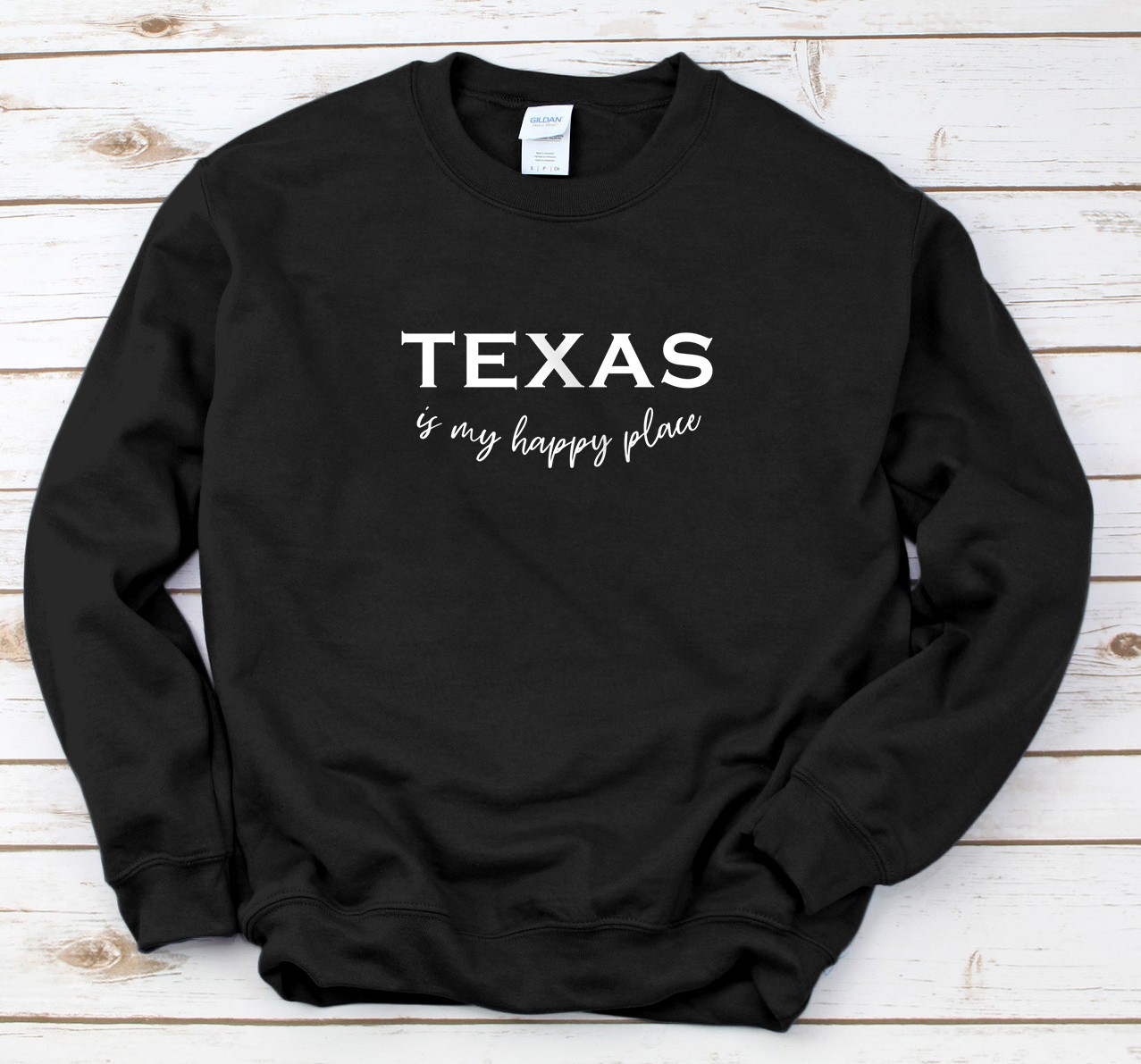 Personalized Texas Is My Happy Place Texas Love Sweatshirt