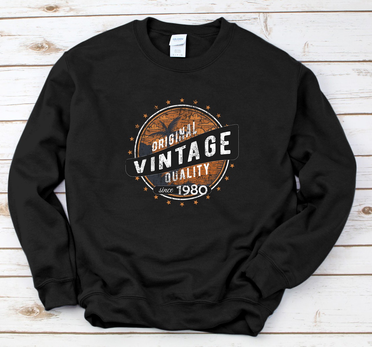 Personalized Original Vintage 1980 Birthday Design for Legends of the 80s Sweatshirt