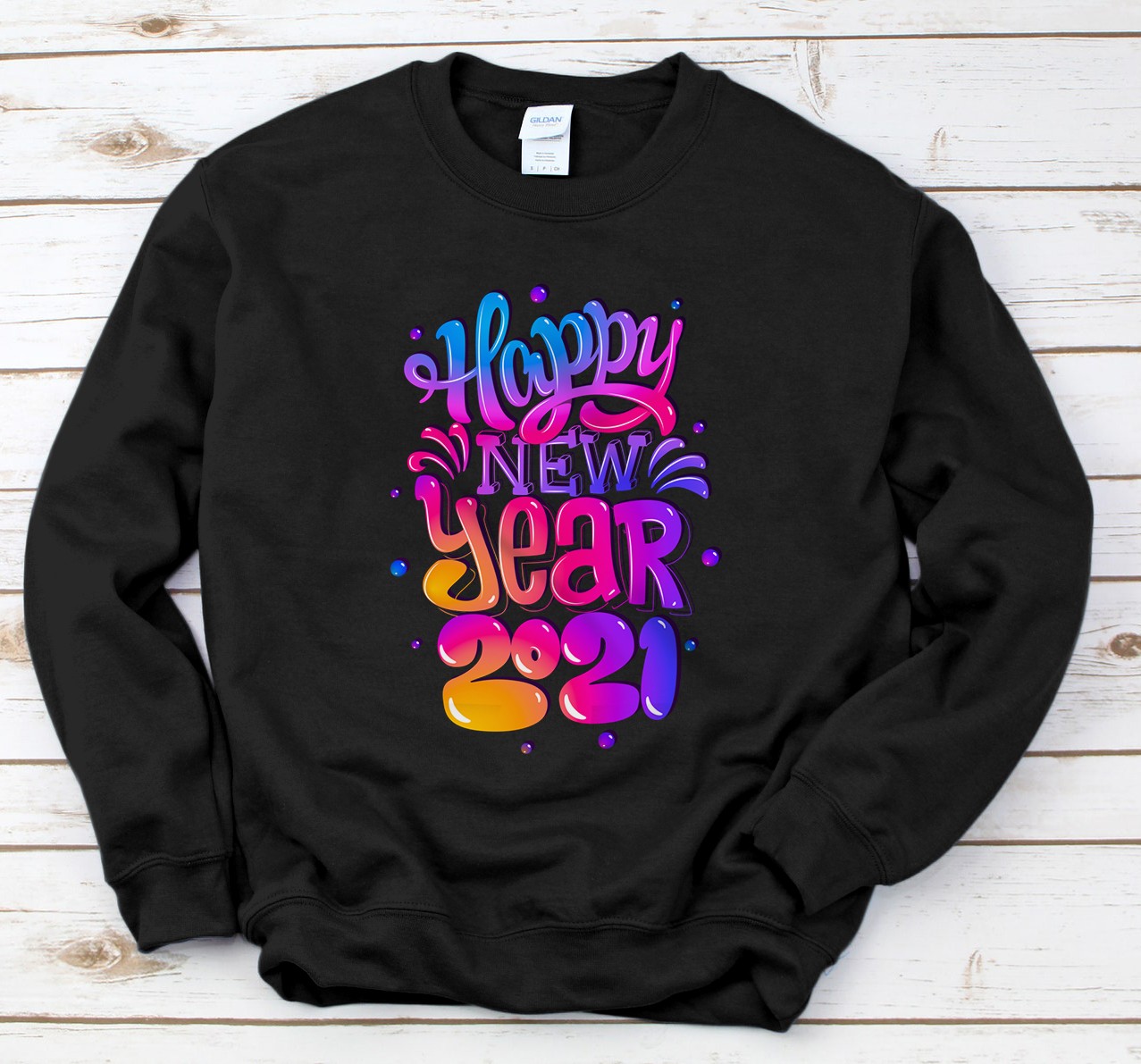 Personalized New Years Eve Party Supplies Outfit Happy New Year 2021 Sweatshirt