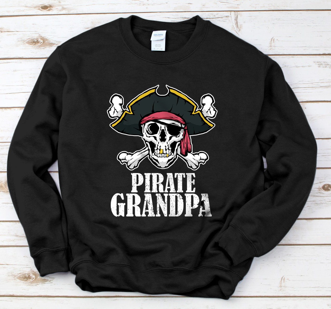 Personalized Pirate Grandpa Birthday Jolly Roger Flag Pirate Costume ...