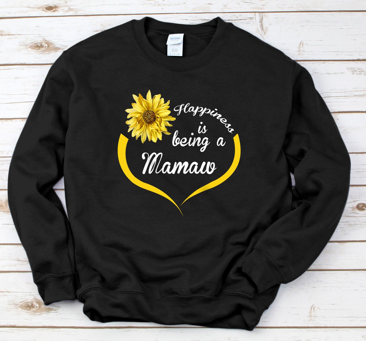 Personalized Mamaw Gift: Happiness Is Being A Mamaw Sweatshirt