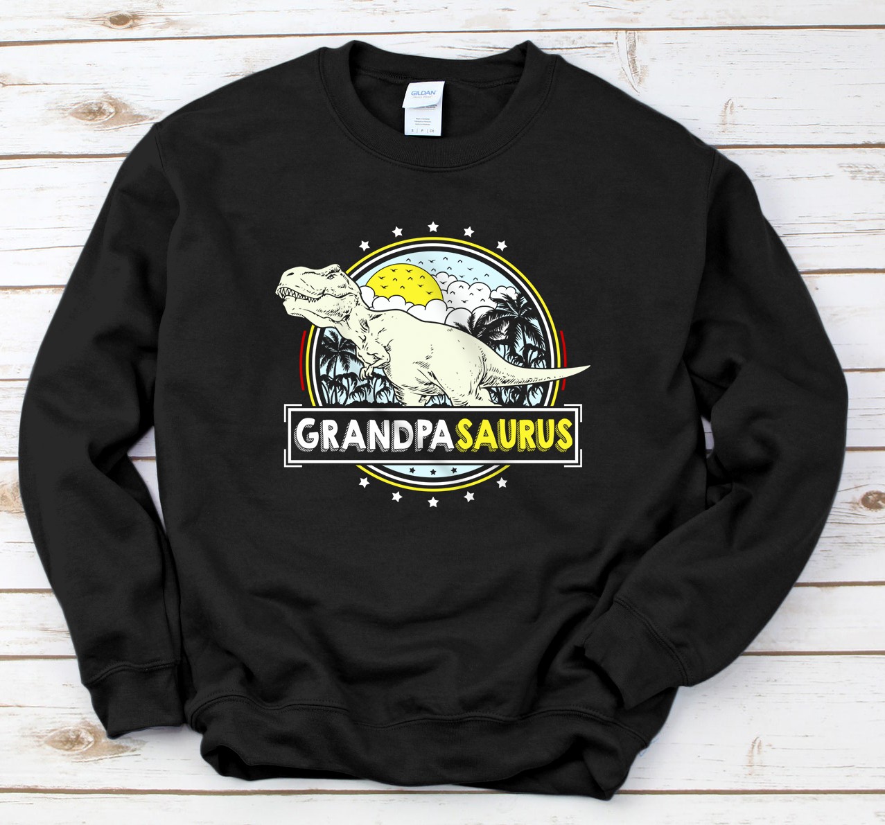 Personalized GrandpaSaurus Gifts from Grandchildren Fathers Day Grandpa Sweatshirt