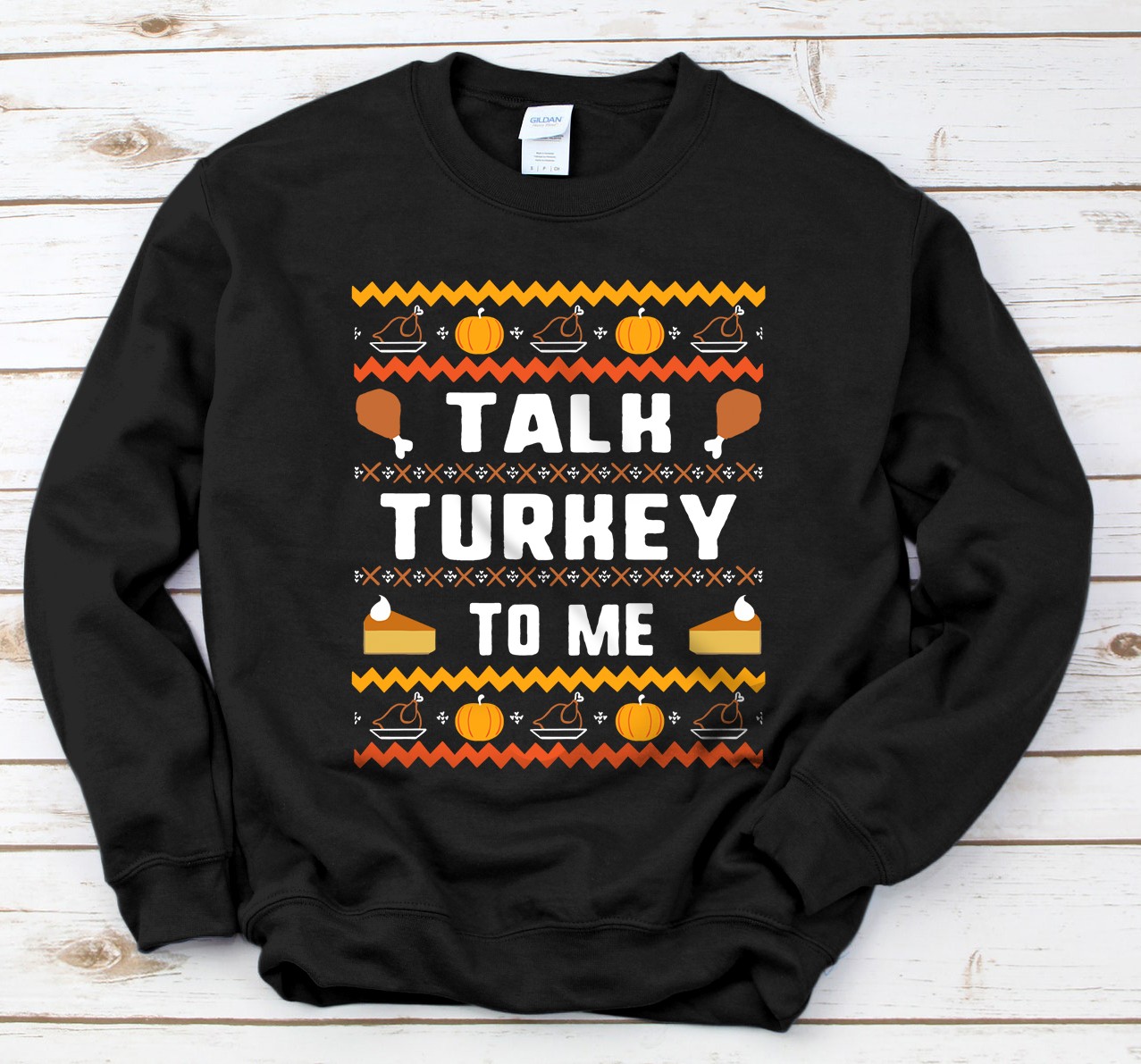 Personalized Talk Turkey To Me Thanksgiving Ugly Sweatshirt