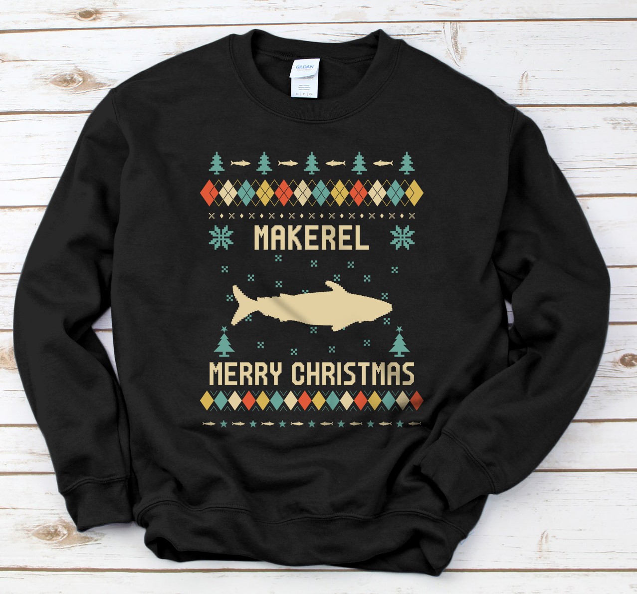 Personalized MAKEREL Funny Ugly Christmas Sweater Vintage Retro Sweatshirt