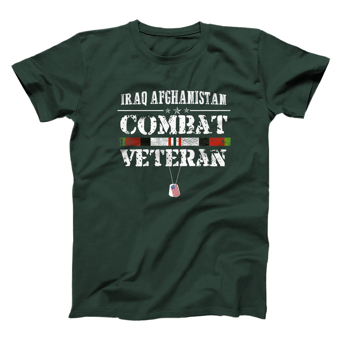 Iraq Afghanistan Combat Veteran Proud Army Military Vintage Premium T ...