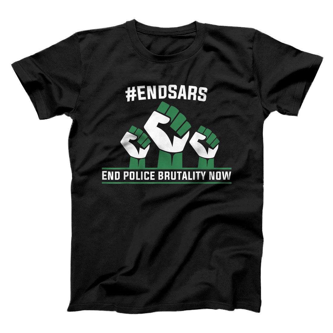 Personalized #EndSars End SARS Support Nigeria Flag T-Shirt