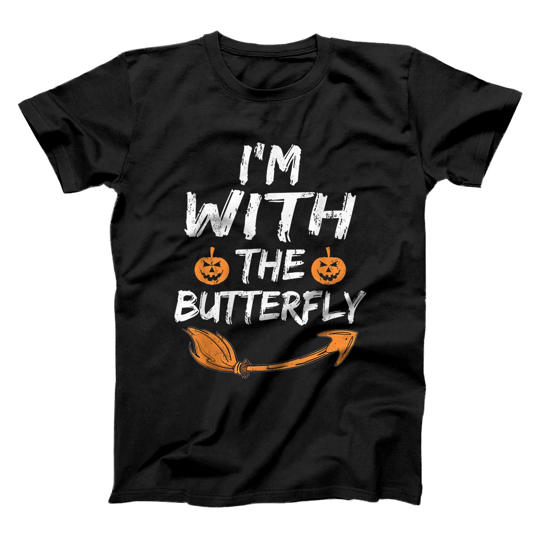 Personalized I’m With The Butterfly Witch Costume Halloween T-Shirt