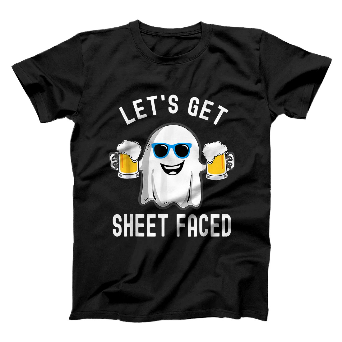Personalized Funny Halloween Ghost Let’s Get Sheet Faced T-Shirt