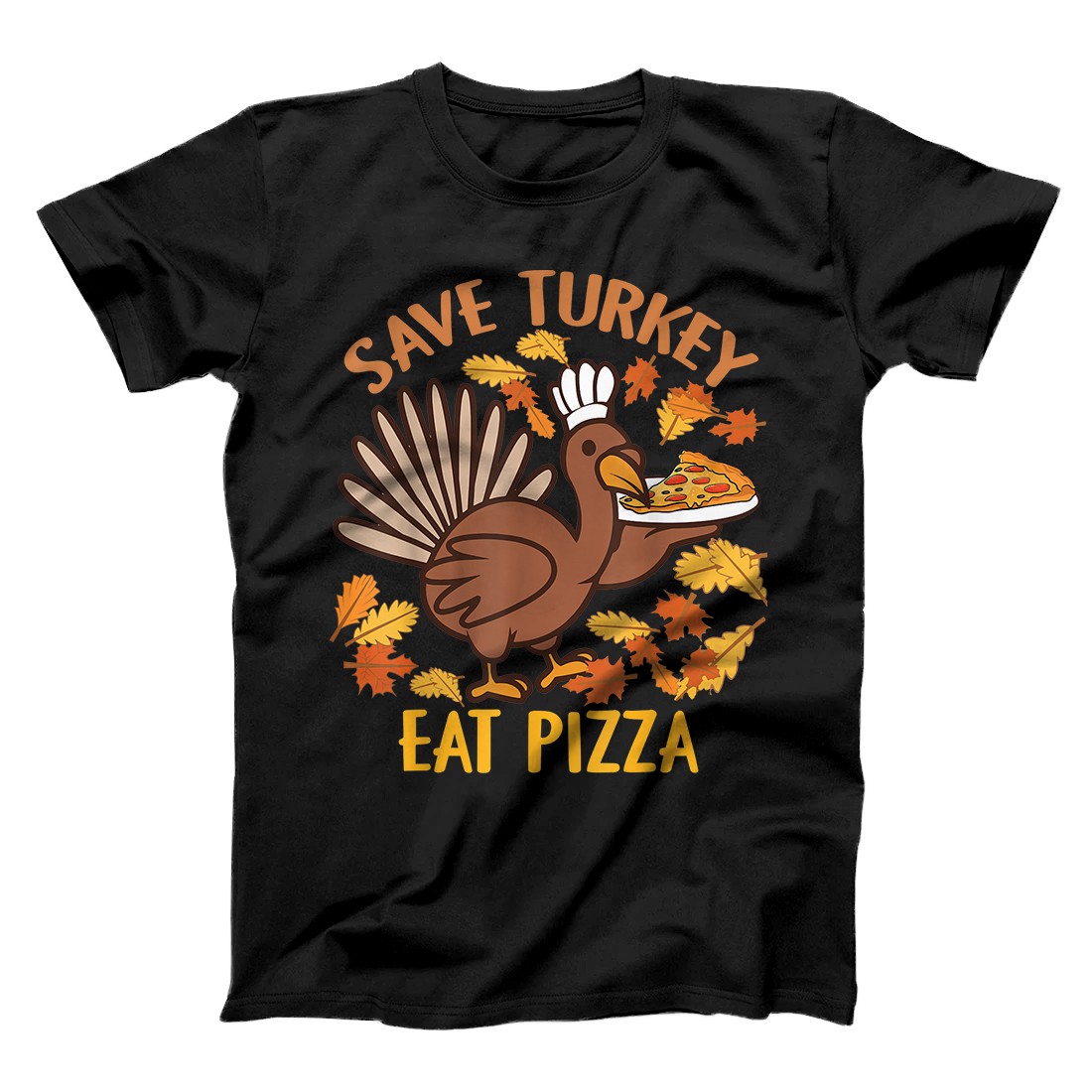 Personalized Save A Turkey Eat Pizza Thanksgiving Vegan T-Shirt