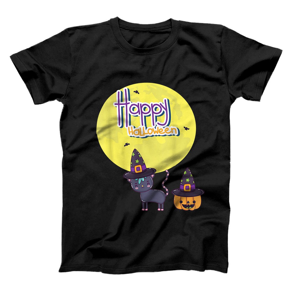 Personalized Happy Halloween - Creepy Cat Costume T-Shirt