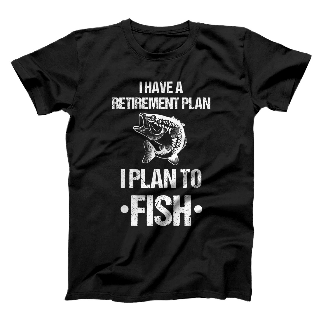 Personalized Funny Retirement Plan Fishing Retired Grandpa Dad Gag Gift T-Shirt